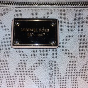 Michael Kors Cream and Brown Signature Bag
